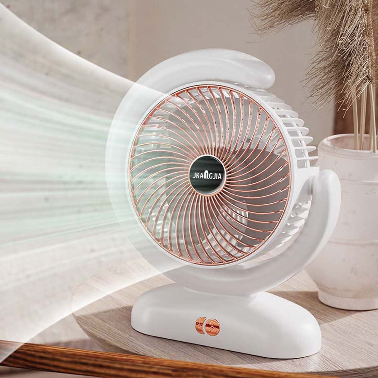 Inerposs USB Rechargeable Running Horse Lamp Electric Fan with 3 Speed Wind, Sleep Mode, and Colorful Light Options for Portable Office, Dormitory Use.
