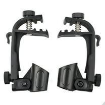 QAYOZ 2pcs Drum Mount Microphone Clamp Holder With Screws Flexible Adjustable Clip-on Drum Mount Stand Accessories