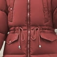 thumbnail image 5 of Niaviben Puffer Jacket Womens with Hood Zip Up Jackets for Women's Thickened Down Jacket Winter Coat for Women Winter Jackets for Women Puffy Jackets for Women with Hood Red L, 5 of 7