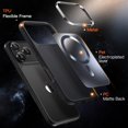 thumbnail image 2 of JETech Magnetic Case for iPhone 17 Pro Max 6.9-Inch Compatible with MagSafe, Luxury Metallic Luster Matte Back Slim Shockproof Electroplated Phone Cover (Black), 2 of 6