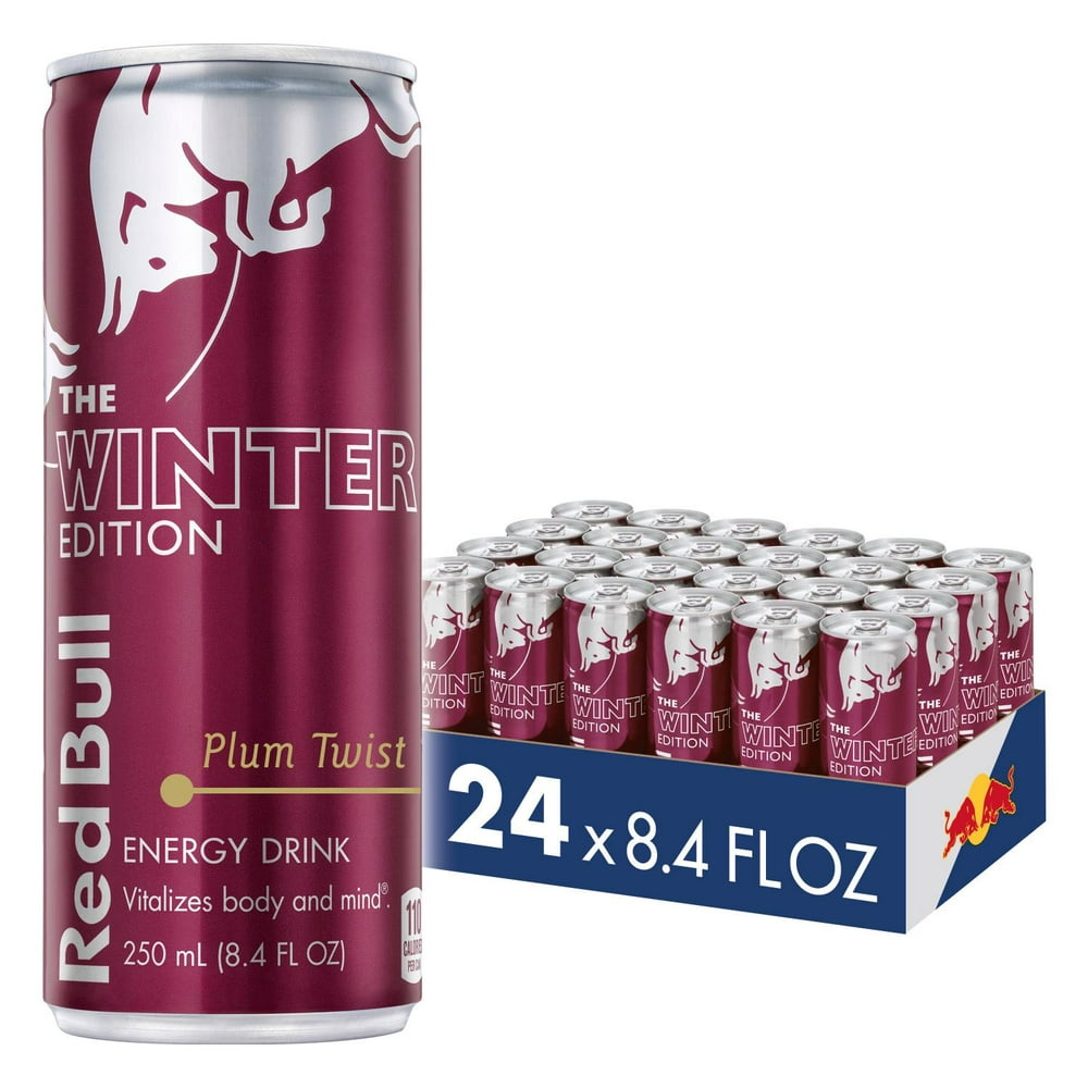 (24 Cans) Red Bull Winter Edition Plum Twist Energy Drink, 8.4 fl oz