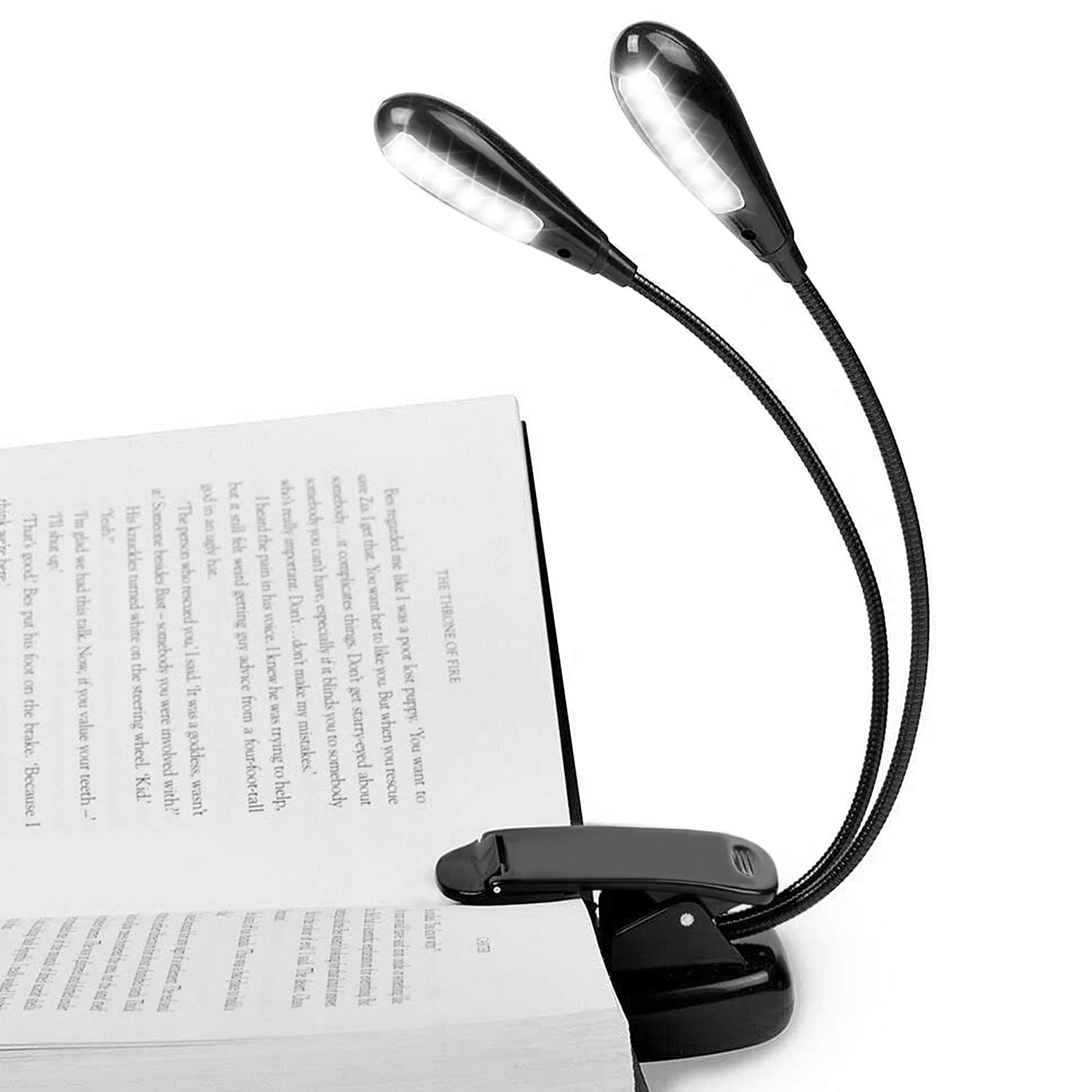 Adjustable USB Dual Flexible LED Reading Book Light Clip-on Clamp  Table Hot 
