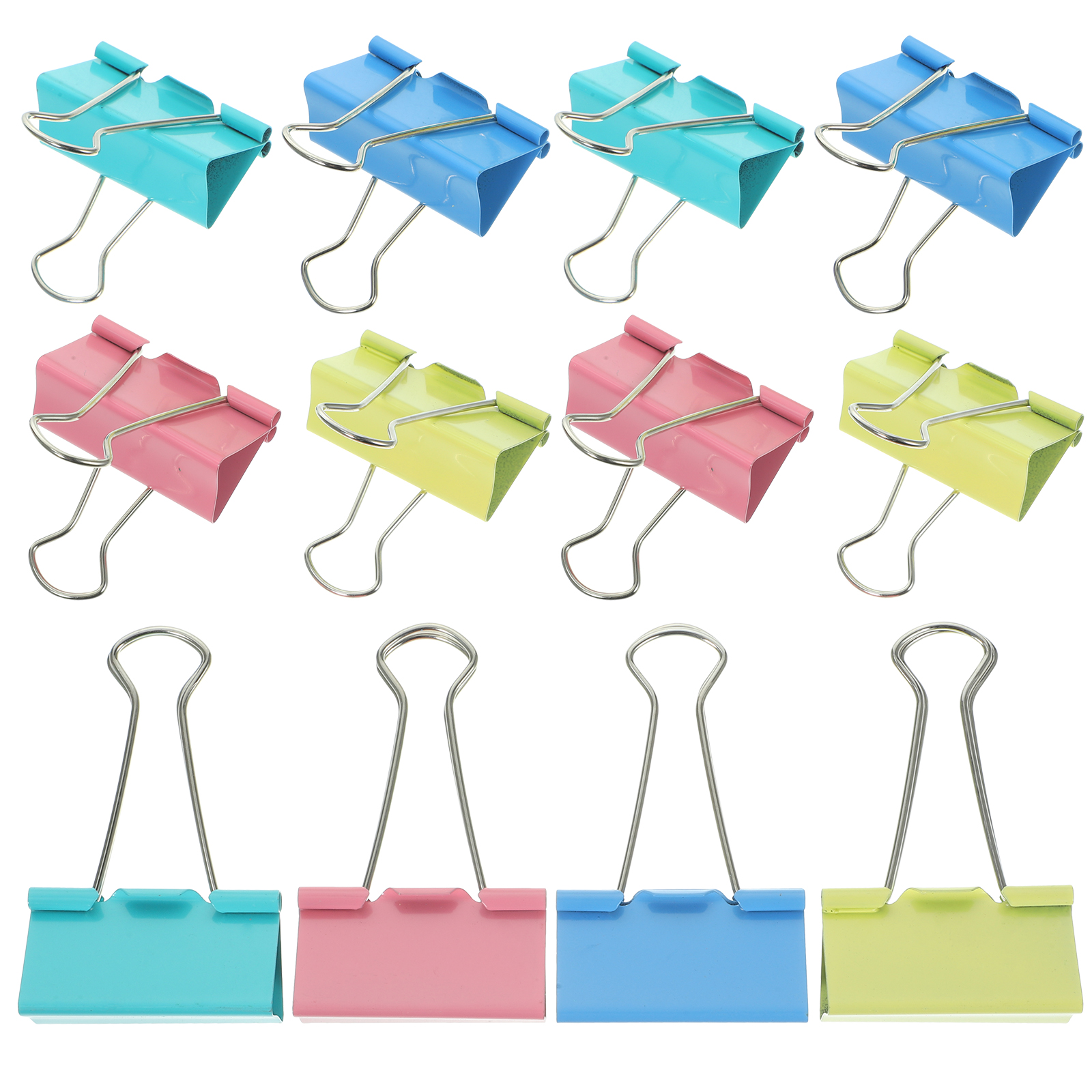 48 Pcs Binder Clips Holder Swallowtail Oversized Marcapaginas Libros Stainless Steel Student Office