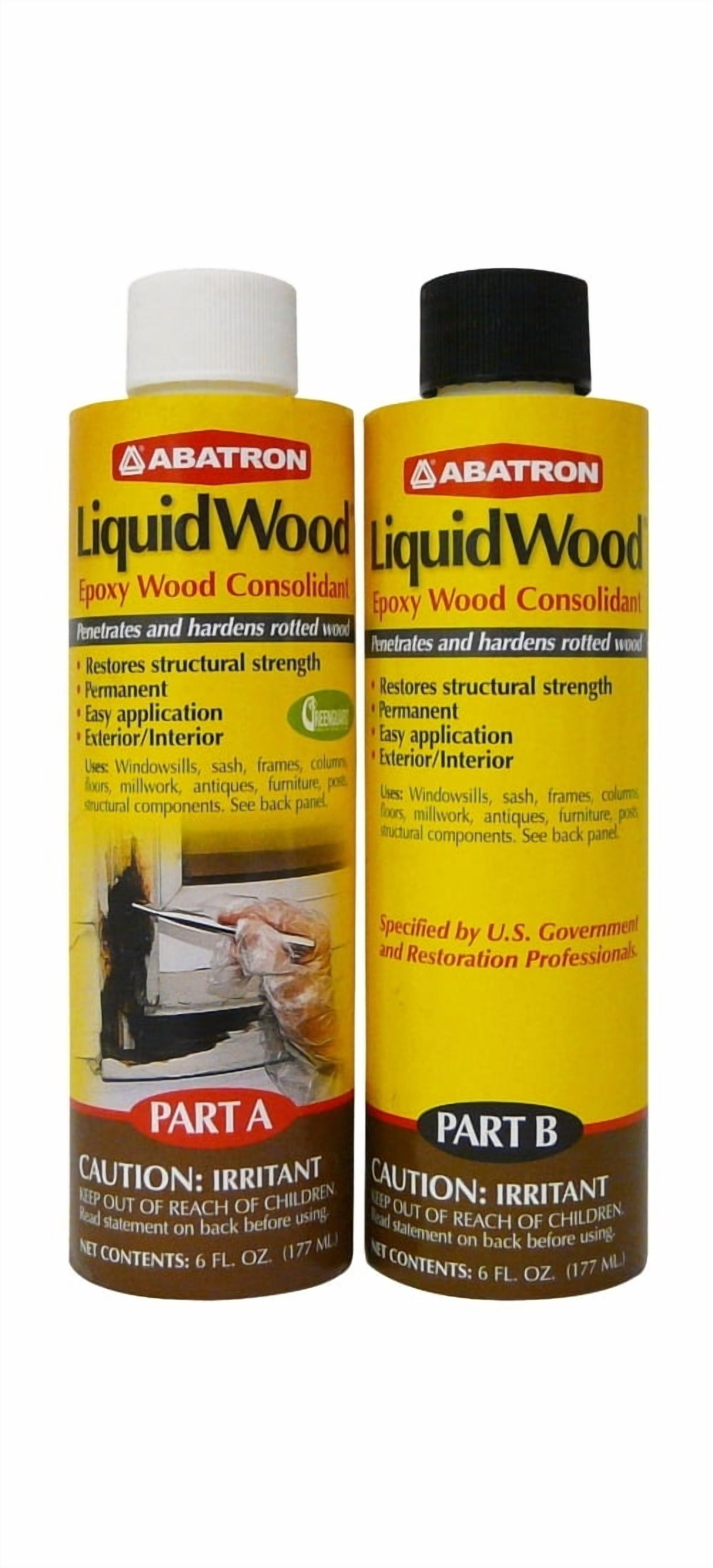 Abatron LWAB6OR LiquidWood Epoxy, Wood Hardener, 12-oz. - Quantity 1