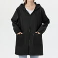 thumbnail image 3 of Rain Jacket Women, Yigetop A Zipper Pocket Coat for Women in A Short Time Womens Rain Jacket Black 2XL, 3 of 9