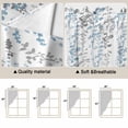 thumbnail image 5 of Light Blue Grey Botanical Swag Valances for Windows, Kitchen Window Curtains Over Sink, Spring Floral Summer Farmhouse Window Treatment Curtains for Living Room/Bedroom Curtains 2 Panel Sets 36"x45", 5 of 8