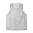 thumbnail image 3 of Ynynloco Tank Tops Men See Through Hollow Out Crochet Sleeveless Crew Neck Vest Casual Fishnet Sexy Breathable Beach Muscle Tanks, 3 of 8