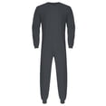 thumbnail image 3 of inlzdz Elderly Men Women Anti-Strip Adaptive Jumpsuit Long Sleeve Zipper Rompers for Special Needs Dark Gray XS, 3 of 5