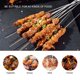 thumbnail image 3 of Kabob Skewers Flat 12 piezas Metal BBQ Skewers 13.3 pulgadas de largo Acero inoxidable Kebob Sticks, 3 of 8