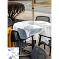 thumbnail image 6 of Square Outdoor Tablecloth with Umbrella Hole Sage Green Blue Leaves Outside Table Cloth Waterproof Patio Table Cover Vintage Rustic Botanical Zipper Tablecloths for Picnic Party Camping 60x60 Inch, 6 of 8