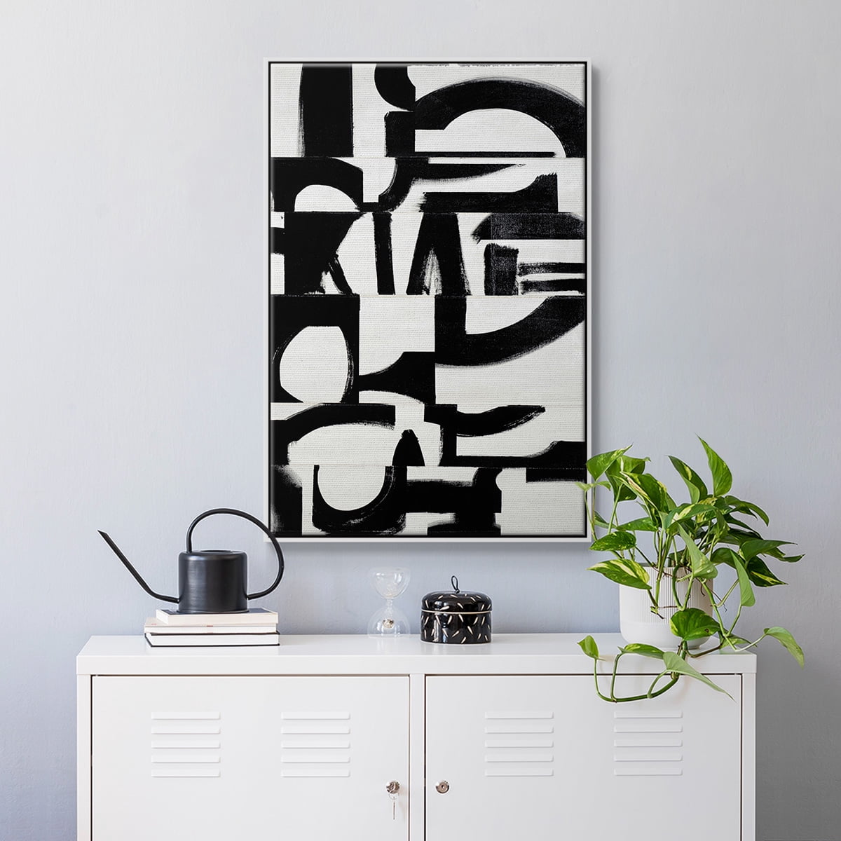 Prosperous Elements V10 Framed Premium Gallery Wrapped Canvas - Ready to Hang - 27 x 41 - White Floating Frame