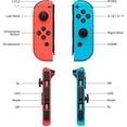 thumbnail image 2 of Joy-cons L/R For Nintendo Switch , Game Controllers for Switch/Oled Joypad Remote Controller with Wake-up Function Support Motion Control/Dual Vibration-RED BLUE, 2 of 2