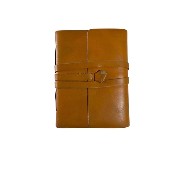 Handmade Leather Journal with Deckle Edge Paper Vintage Notebook, Lightweight Travel Diary