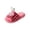 Red, variant on Striped Cartoon Slides, Women's Funny Monster Striped Plush Slippers Cute Cartoon Open Toe Slide Sandals, Warm Winter Comfort Cushion Indoor Sliders, Creative Non Slip Bedroom Shoes, Red 6.5