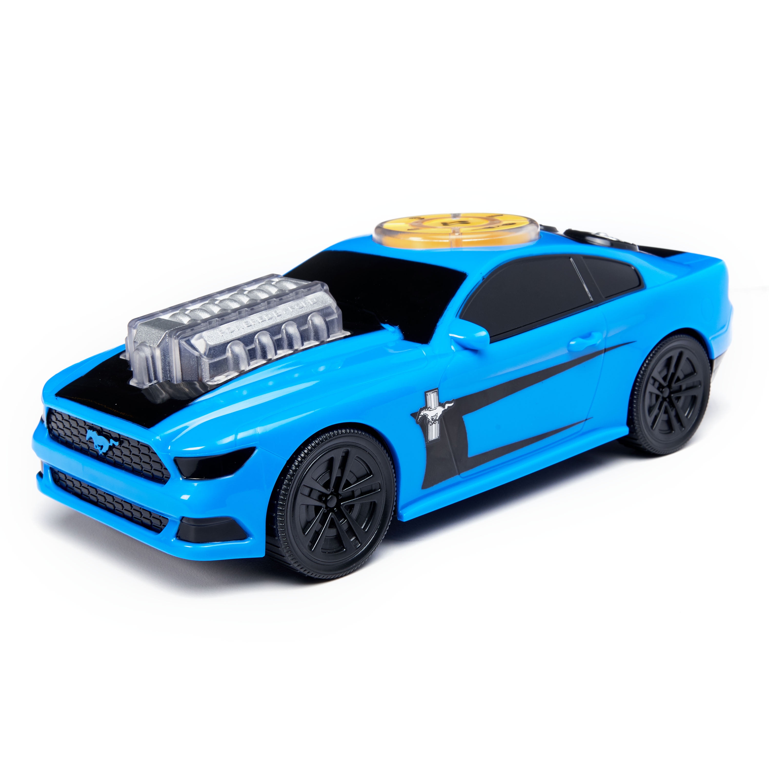 Adventure Force Light & Sound Motorized Ford Blue Mustang Toy Vehicle