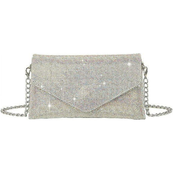 Kukuzhu Rhinestone Clutch Purses for Women Sparkly Evening Handbags Envelope Purses for Prom Cocktail Party Wedding 2023