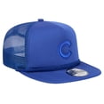 thumbnail image 3 of Men's New Era Royal Chicago Cubs Tone Foam Meshback Golfer Snapback Hat, 3 of 6