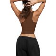 thumbnail image 4 of Fgvctg Tank Top for Women Tummy Control Shapewear Tank Top U Neck Slim Fit Shapewear Bra Sleeveless Seamless Compression Stretchy Bras Oversized Workout Camisole Tops Coffee XL, 4 of 4