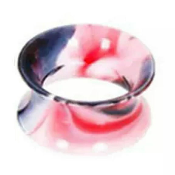 EOEMY Pair Thin Silicone Ear Skin Ear Tunnels Plugs Gauges Earskin Earlets Flesh Gauge-Pink-12mm-1Pcs