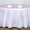 thumbnail image 2 of Efavormart Blush Organza Square Tablecloth Overlay 72" x 72" Square Tablecloth Cover For Wedding Party Event Banquet, 2 of 9