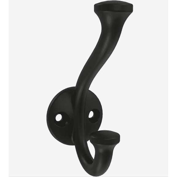 Brainerd B46707W-FB Casual Farmhouse 3 3/4" Coat, Hat, Robe Hook Flat Black