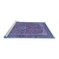 thumbnail image 2 of Ahgly Company Machine Washable Indoor Square Persian Blue Traditional Area Rugs, 6' Square, 2 of 4