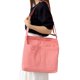 thumbnail image 1 of Hukapapa Bolso de hombro de gran capacidad, bolso de mensajero literario, bolso de color sólido, bolso de ocio para mujerRosa, 1 of 5