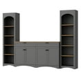 thumbnail image 6 of 3 Pcs Farmhouse TV Stand With Storage Cabinet & Drawers For TVs Up to 70", Sideboard With Adjustable Shelves, for Living Room, 3 Color, 6 of 24