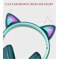 thumbnail image 2 of ULTREND Casque de Jeu à DEL Chat Lumineux RVB pour Appareils Mobiles/console de Jeu/PC/ordinateur Portable avec Réduction du Bruit et Casque Filaire avec Microphone Détachable. (Noir), 2 of 5