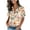 Khaki, variant on TaTaai Women's Loose Fit Printed Shirt Short Sleeve Collar Button Front Casual Summer Oversized Chic Blouse Top for Work Date Travel Gift