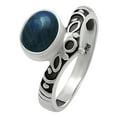 thumbnail image 6 of Blue Fire Labradorite - Madagascar 925 Sterling Silver Ring s.8 Jewelry DGR1121_H_8 R-1046, 6 of 7