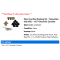 thumbnail image 2 of Rear Strut Rod Bushing Kit - Compatible with 1963 - 1974 Chevy Corvette 1964 1965 1966 1967 1968 1969 1970 1971 1972 1973, 2 of 2