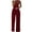 Red 1, variant on Women's Sequin Sleeveless Summer Jumpsuits Cold Shoulder Elegant Sparkle Rhinestone Wide Leg Long Pants Jumsuits