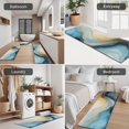 thumbnail image 5 of Blue Gold Marble Pattern Kitchen Rugs Sets Of 3,Kitchen Runner Rugs Non Skid Washable,Decorative Kitchen Floor Mats for Kitchen,Sink,Laundry,17"x30"+ 17"x47" + 17"x59", 5 of 6
