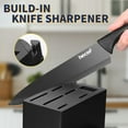 thumbnail image 4 of Juego de Cuchillos de Cocina hecef de 15 Piezas con Bloque de Madera - Acero de Alto Carbono, Negro, 4 of 11
