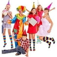 thumbnail image 4 of Hwoehyo Rainbow Luck Over The Knee Colorful Striped Personality Knit Socks, 4 of 6