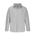 thumbnail image 5 of GuangCheng George Mens Button Up Shirts Long Sleeve Casual Breathable Linen Blend Blouses,Gray,L, 5 of 9