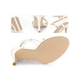 thumbnail image 2 of BLISSFUL STEP Sandales à Talons Aiguilles à Brides, Slingback, Bout Ouvert pour Femmes Blanc 11, 2 of 6