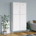 thumbnail image 1 of vidaXL Garde-Robe Blanche 90x50x180 cm Acier, 1 of 5