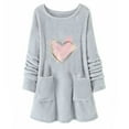 thumbnail image 2 of Fleece Pullover Women Heart Graphic Warm Loose Casual Sweatshirts Crew Neck Long Sleeve Fuzzy Sweaters Oversized Cozy Winter Outfits 2025 Cute Thermal Lightweight Soft Comfy Tops with Pockets, 2 of 3
