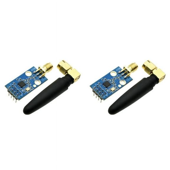 CC1101 Wireless Module with SMA Antenna Wireless Transceiver Module for 433MHZ Enhanced Range Communication 2 Sets,2 * CC1101 wireless module 2 * antenna,Black