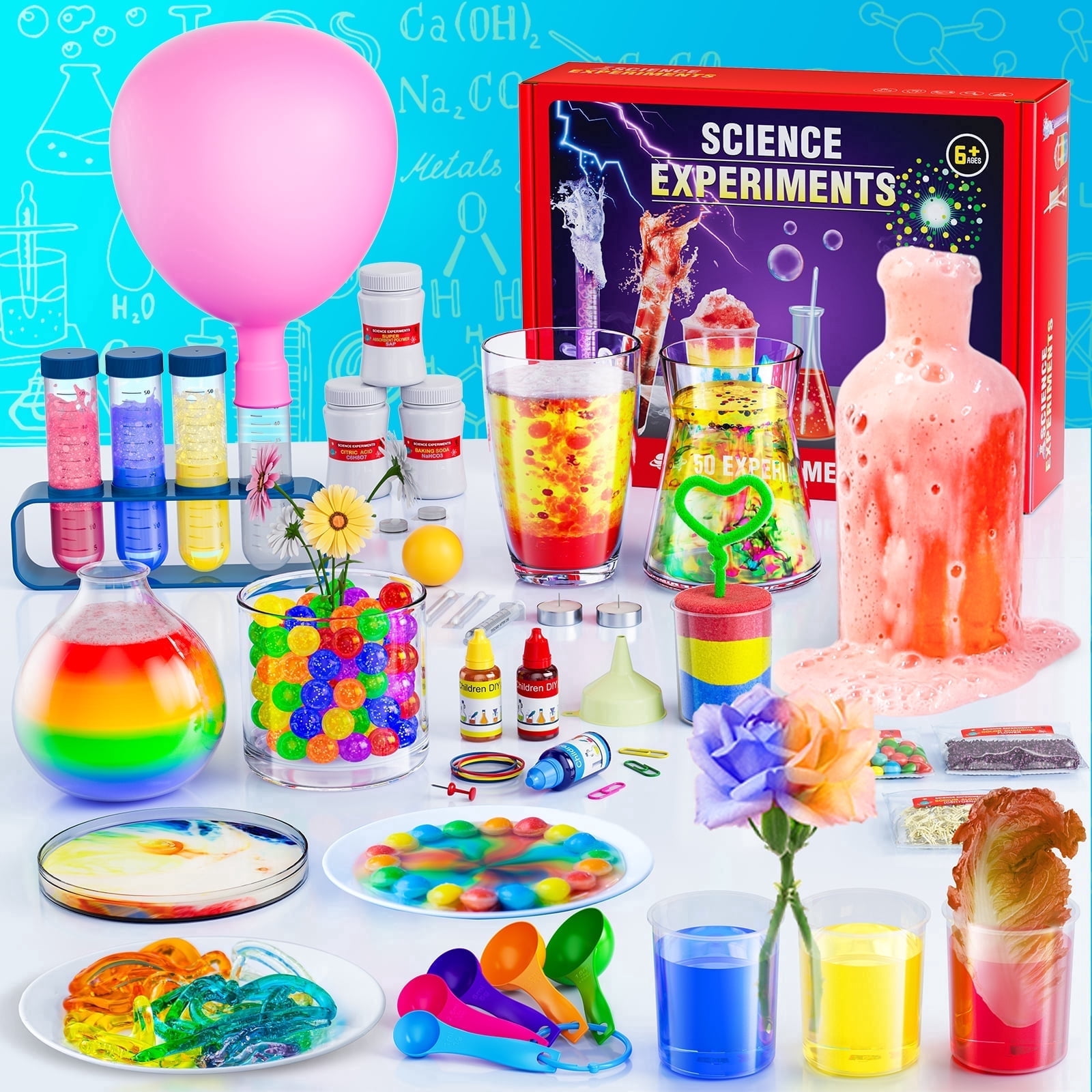 HXFOU 50 Lab Experiments Science Kits for Kids Age 6-12, STEM Projects Educational Science Kit Toys for Boys Girls, Learning Activities Christmas Birthday Gifts