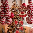 thumbnail image 2 of 10 piezas de globo de aluminio con forma de piruleta, estrella, corazón, rojo y verde, decoración para fiesta de Navidad, Papá Noel, alce, globo de aire, regalo de Año Nuevo para niños, 2 of 5