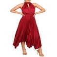 thumbnail image 3 of Fashionable Sleeveless Midi Dress for Women in Solid Color, 3 of 5