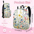 thumbnail image 3 of Herdesigns Colorful Floral Travel Backpack 16.3 Inch Casual Laptop Backpack for Men Women Adults Daily Daypack for Work Commuter, Cute Spring Summer Floral, 3 of 8