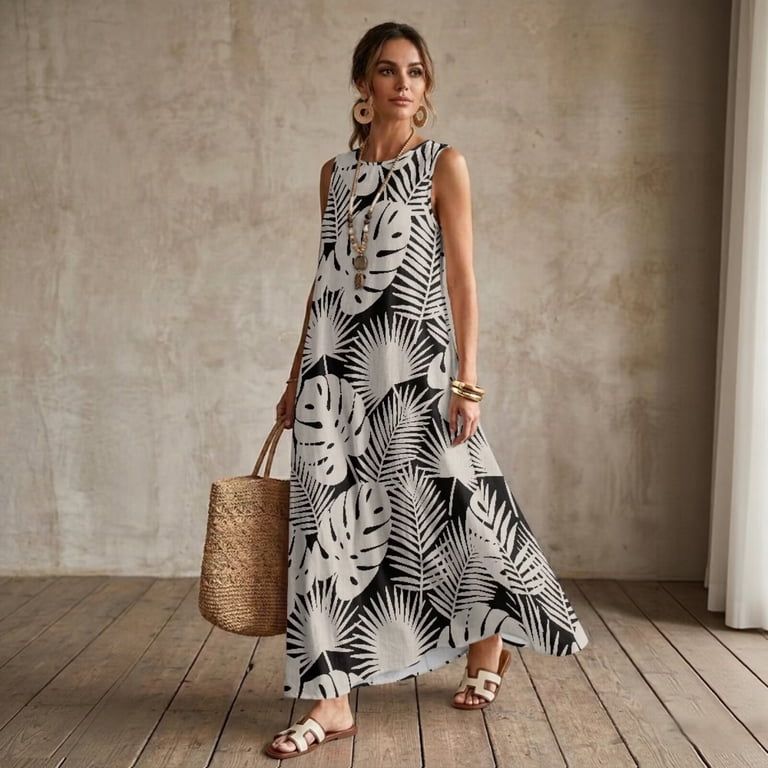 monstera sleeveless beach dress MONSTERA SLEEVELESS BEACH DRESS dandamiami.com