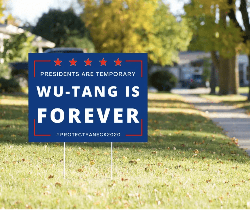 Politicians Are Temporary Wu Tang Is Forever Aluminum Metal Sign