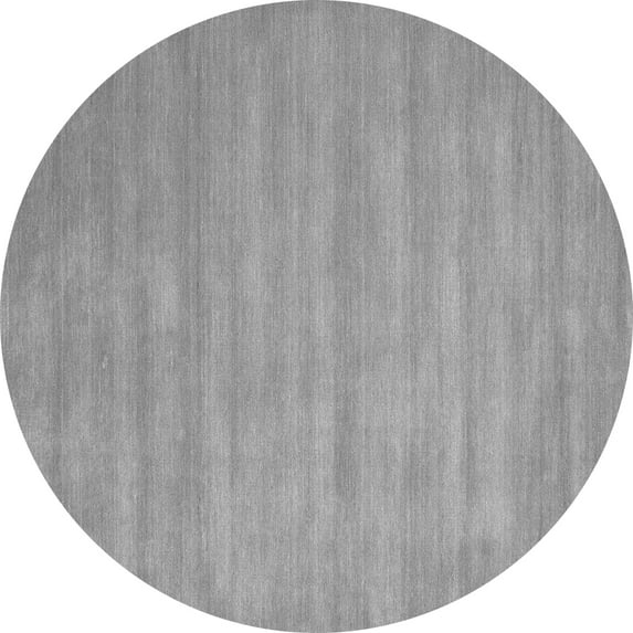 Ahgly Company Indoor Round Abstract Gray Contemporary Area Rugs, 4' Round