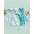 thumbnail image 3 of BemeyourBBs Newborn Baby Boys Girls One Piece Swimsuit with Hat Infant Bathing Suit UPF 50+ Rash Guard Zipper Swimwear Long Sleeve Sea Animal Printed Summer Beachwear, 3 of 9