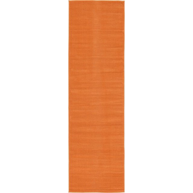 Unique Loom 3129817 Area Rug, 2 Feet 9 Inch x 9 Feet 10 Inch, Orange/Ivory